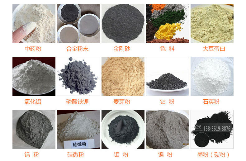 氣體保護超聲波振動篩的行業(yè)應用：中藥粉，合金粉末，金剛砂，色料，大豆蛋白，氧化鋁，磷酸鐵鋰，麥芽粉，鈷粉，石英粉，鎢粉，硅微粉，鉬粉，墨粉。