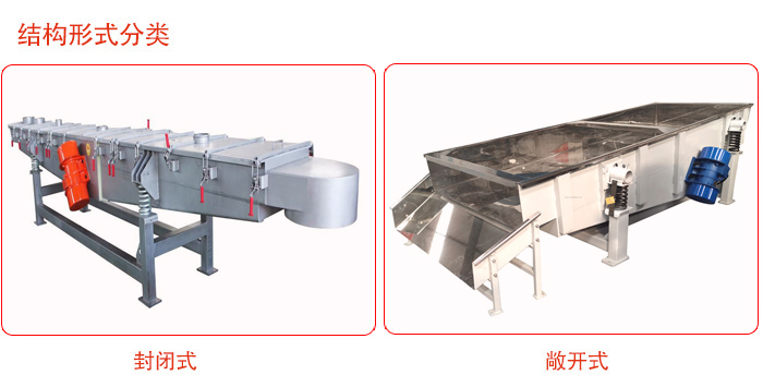 振動(dòng)輸送機(jī)分為封閉式與敞開式兩種。