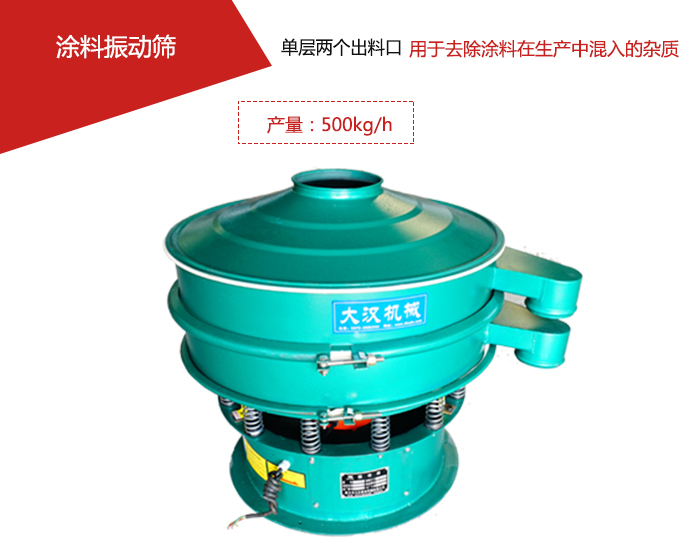涂料屬于普通不易發(fā)生反應(yīng)的物料，所以涂料振動(dòng)篩采用的是碳鋼材質(zhì)。